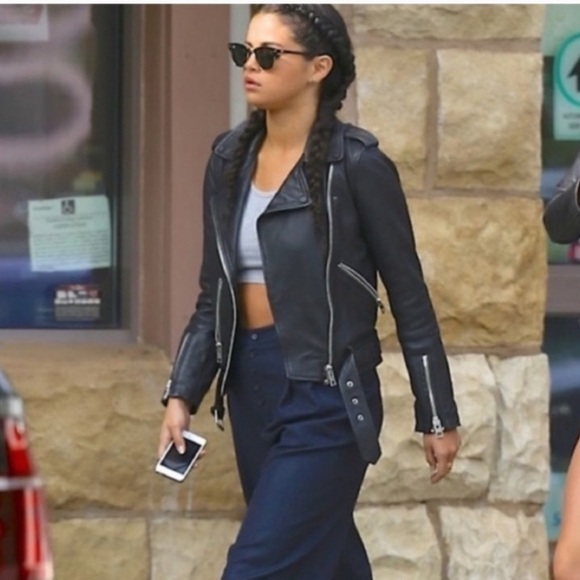 AllSaints Balfern Black Biker Jacket - Picture 2 of 10